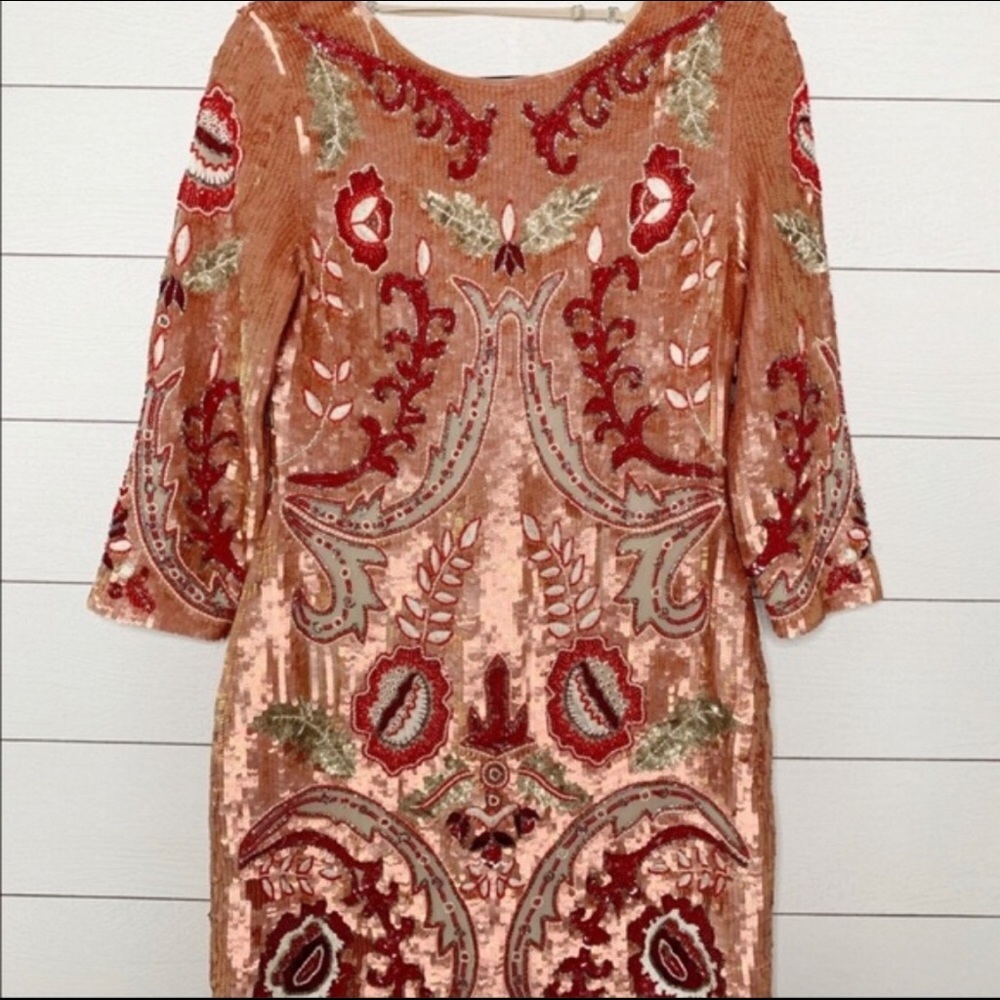 COPY - Needle and Thread Pink Tapestry Sequin Minidress - Picture 5 of 8